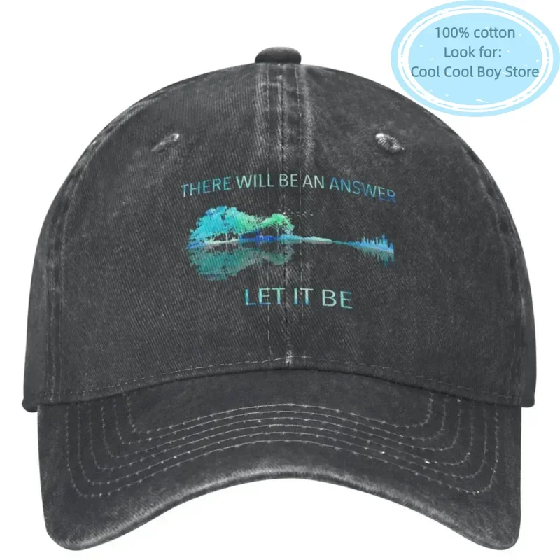 

There Will Be An Answer Let It Be Baseball Cap Casual Unisex-Teens Washed Hip Hop Hats Custom DIY Tennis Skate Baseball Caps