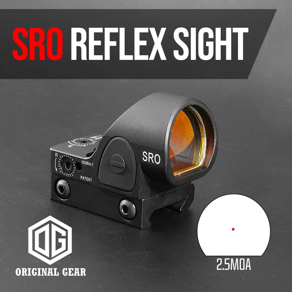 Airsoft Tactical S-R-O Red Dot Sight Super Bright Red Dot Can Be Used Under Strong Light Environment Small Parallex Clear Lens