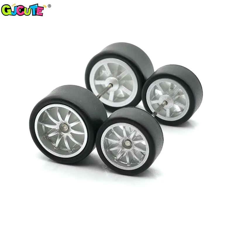 1Set 1/64 Alloy Car Staggered Front Small Rear Large Wheel 11.2mm+13mm BMS Serie Gild/Silvering/Golden/Silver For Hot Wheel