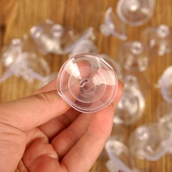 Wall Mount Strong Vacuum Plastic Suction Hook Transparent Sucker Mushroom Head Suction Cup Button Wedding Decor Supplies