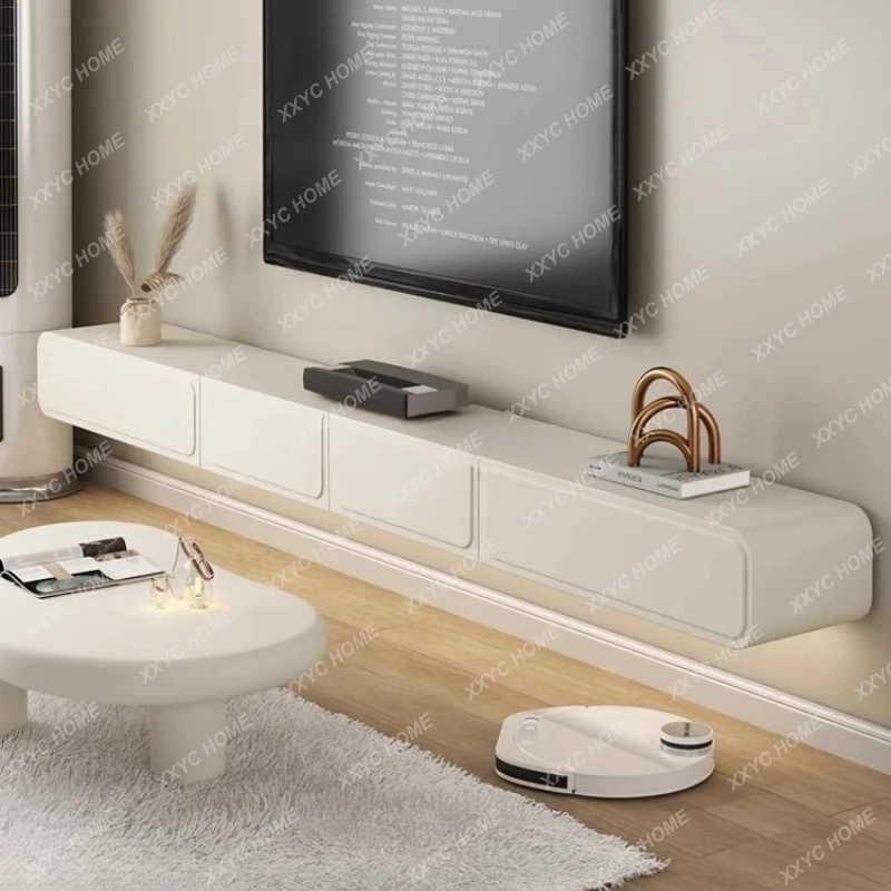 

Modern simple small apartment hanging coffee table combination living room home TV cabinet