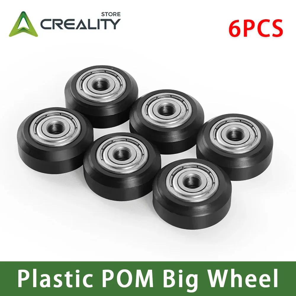 Creality Embedded Bearing Pulley POM Big Wheel 3D Printer Part 6PCS for Carriage Plate Bearing Groove Guide Round Gear Wheel