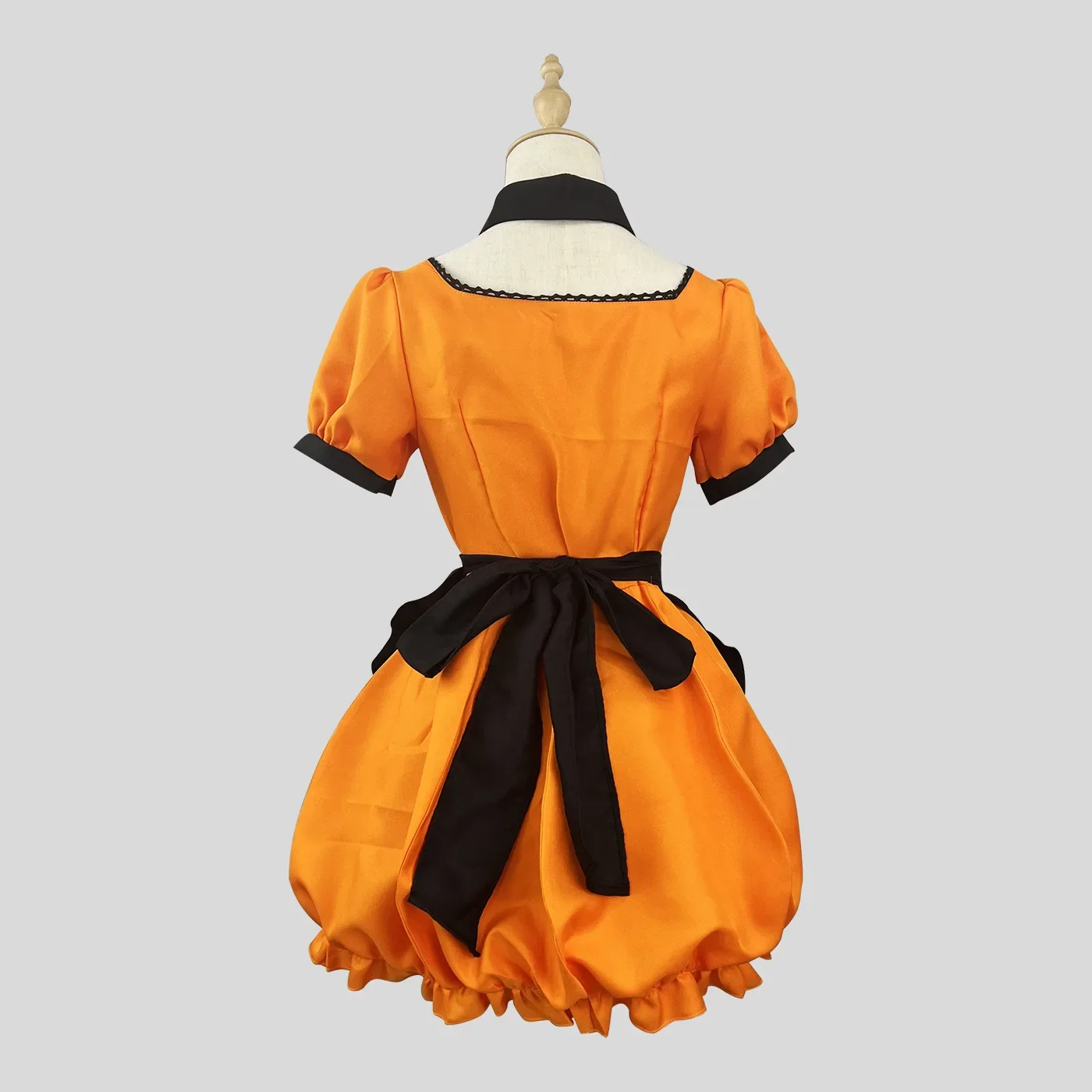 Cute Pumpkin Lolita Maid Dress Cosplay Vampire Maid Halloween Costume