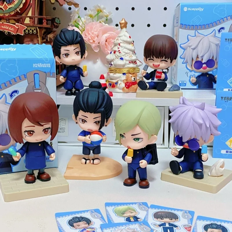 

Оригинальная кукла Keepplay Jujutsu Kaisen на молнии, слепая коробка Gojo Satoru, аниме-фигурка Itadori Yuji, модель Mystery Box, подарок на день рождения, игрушка
