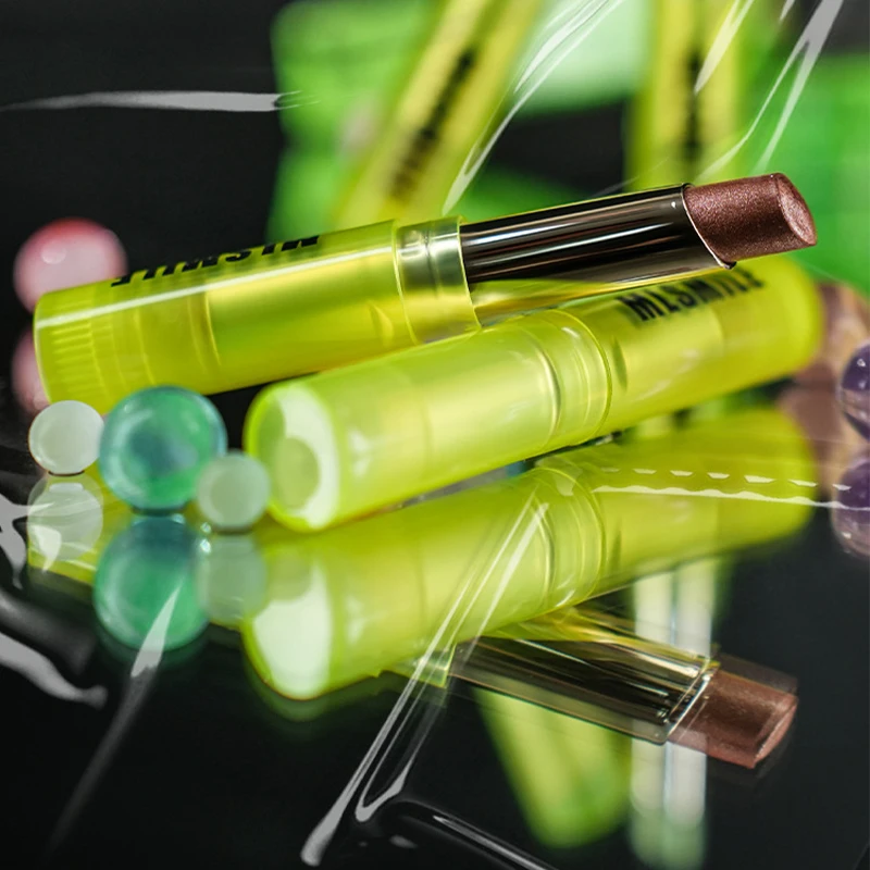 Sombra iluminadora em bastão 2 em 1, brilho de luz de água orvalhado para olhos, bochecha e rosto, maquiagem cremosa e fácil de mistura, bastão de brilho facial