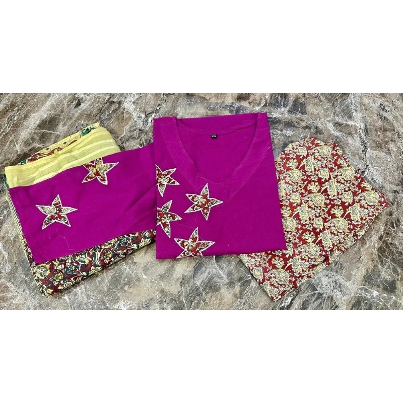 South Cotton Kurti Palazzo & Dupatta Indian Women's Fashion Salwar Set Fashion Trends