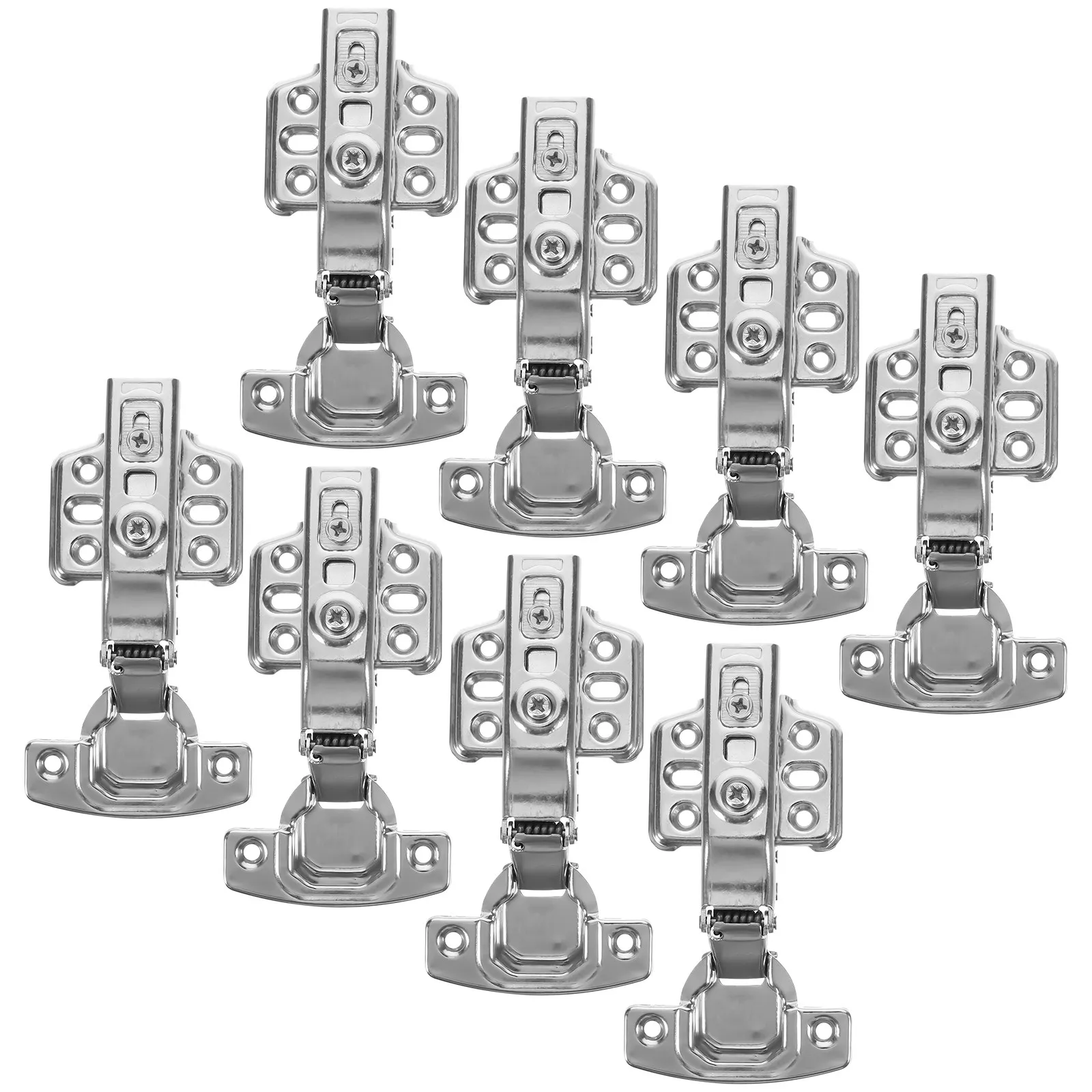 

12 шт. петель для шкафов из нержавеющей стали, усиленные, с доводчиком, самозакрывающиеся, для кухонных шкафов, гардеробов, дверей буфетов