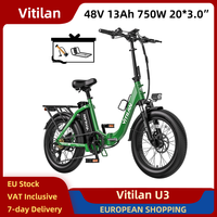 Vitilan U3 Electric Bike 750W 48V 13Ah 20*3.0\