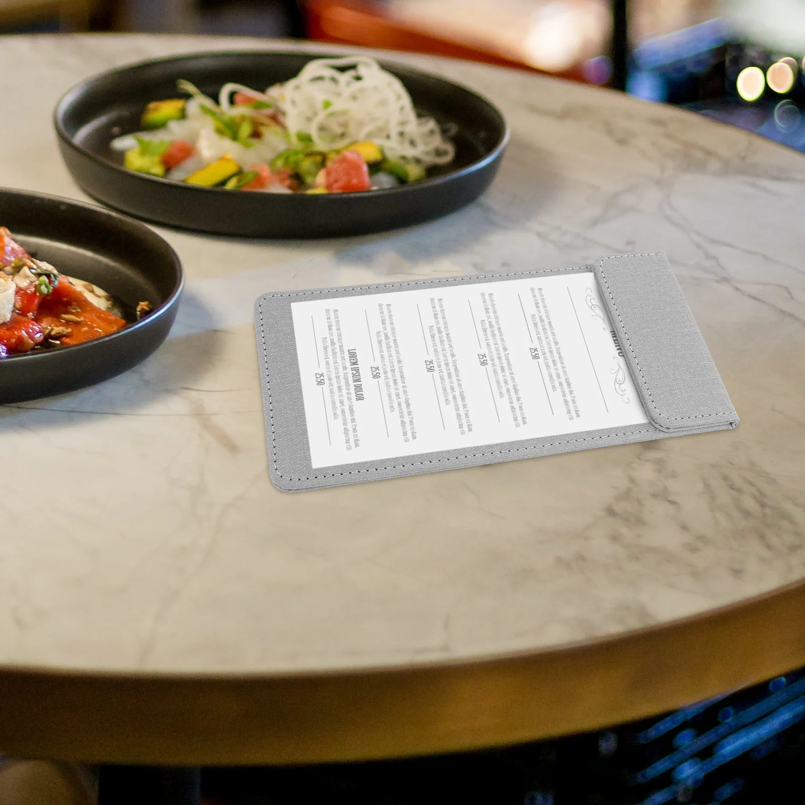 

Check Presenter For Restaurant Durable Textured Fabric Guest Server Book, Compact Menu Display Folder Writing Board, Cash