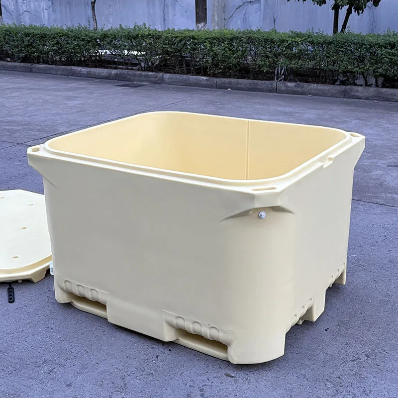 Resistant Heavy Duty Modern LLDPE Plastic Pallet Container Wheels Logistics Handling Stacking Storage