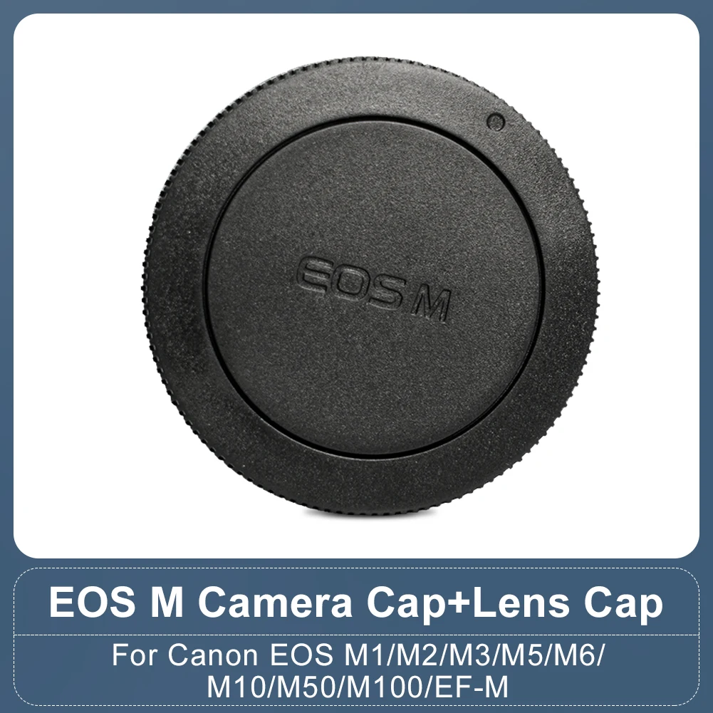 Camera Front Cap Body Cap Rear Lens Cap for Canon EOSM m1 m2 m3 m5 m6 m10 m50 m100 EF-M Mirrorless Camera Cap Cover Protector