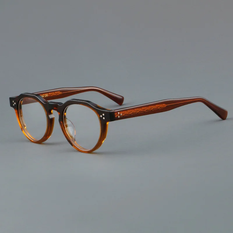 Retro personalized color matching glasses frame hand-made acetate glass frame can be equipped with prescription glasses.