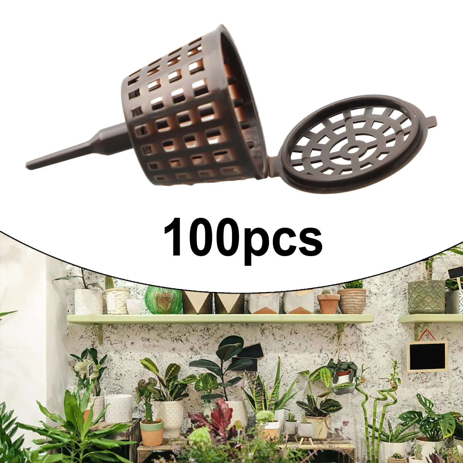 

*100Pcs Garden Bonsai Fertilizer Tool Basket Box Case Plant Portable With Lid For Orchids Bonsai Flowers Garden Supplies