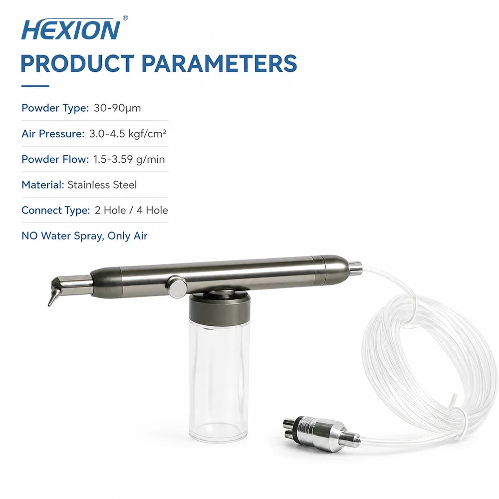 HEXION Aluminum Oxide Micro Blaster Interface Microetcher Sandblasting Alumina Gun Air Abrasion Polisher Dentistry Tools