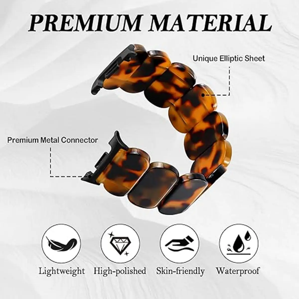 Armband kompatibel mit Samsung Galaxy Watch 9 8 44mm 40mm, Harzarmband für Samsung Galaxy Watch 8 Classic 46mm Damenarmbänder – Detail 2