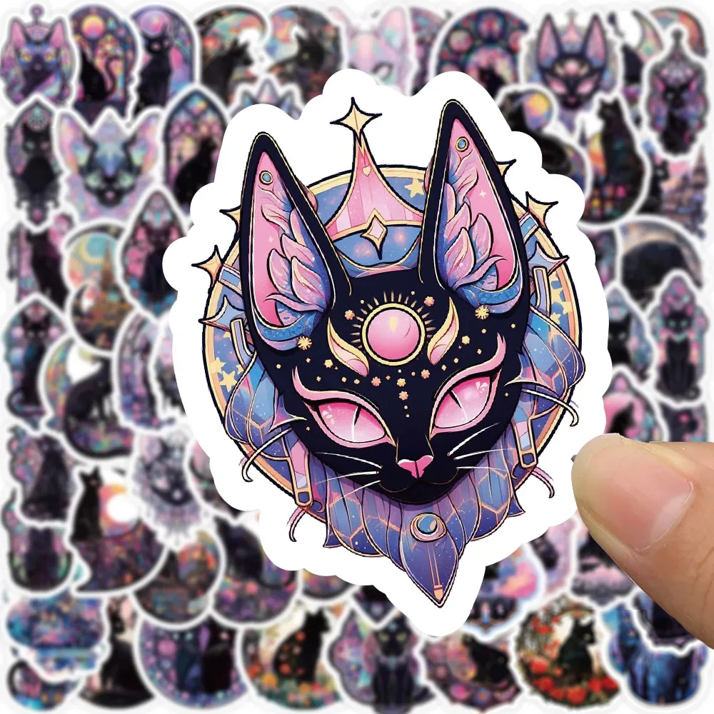 

10/30/50/100pcs Cute Dark Cat Stickers Magic Gothic Kawaii DIY Phone Luggage Laptop Cartoon Sticker Kids Toys Decals Wholesale