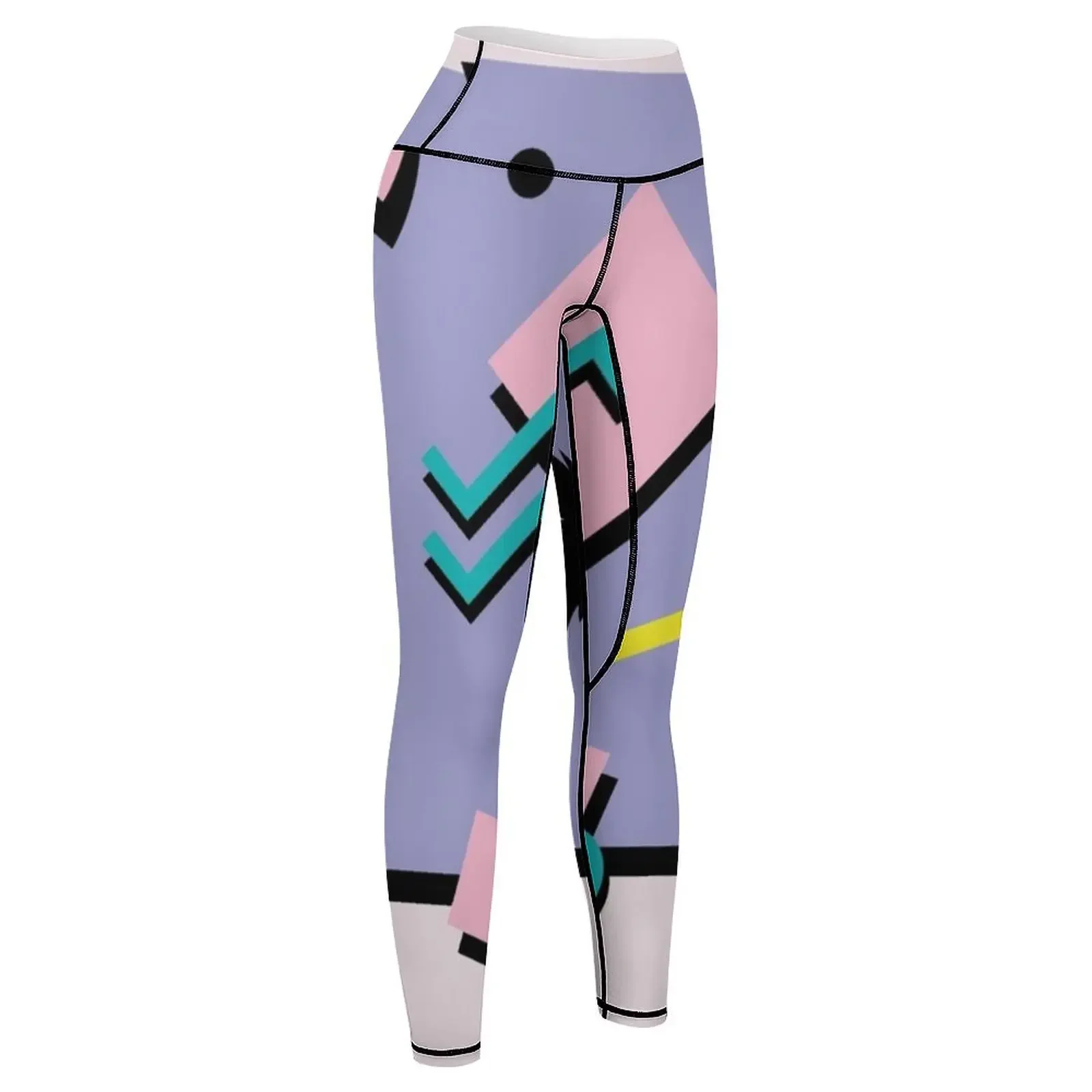 Memphis Pattern 22 - Retro 90s / 80s Legginsy sportowe damskie push up gym damskie Damskie legginsy damskie z wysokim stanem