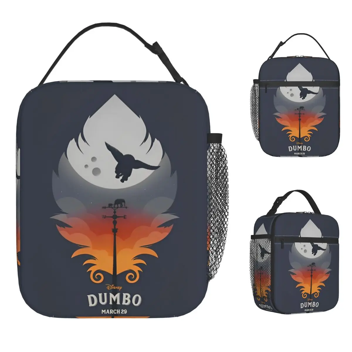 

Фэнтези Драма Дамбо Изолированная сумка для обеда Портативная мультяшная многоразовая термосумка Большая коробка для обеда Пляжные сумки для еды для пикника