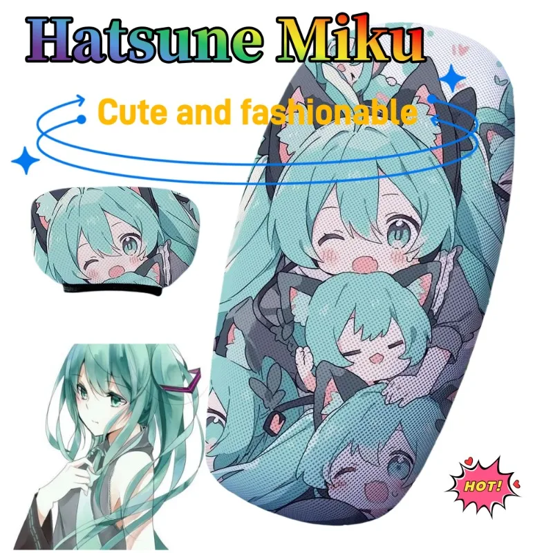 

Hatsune Miku Electric Scooter Seat Cover Cute Cartoon Fashionable Breathable Seat Cushion Cover Gift for Friends on Holidays