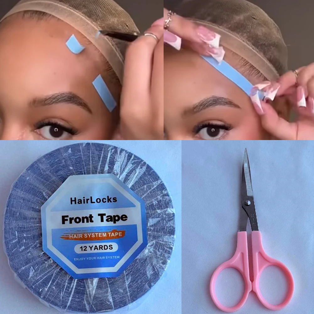 

12Yards Double-Sided Lace Tape Hair Extension Adhesive Roll for Wig Prosthetic Secure Attachment Bulk Pack for Extensions