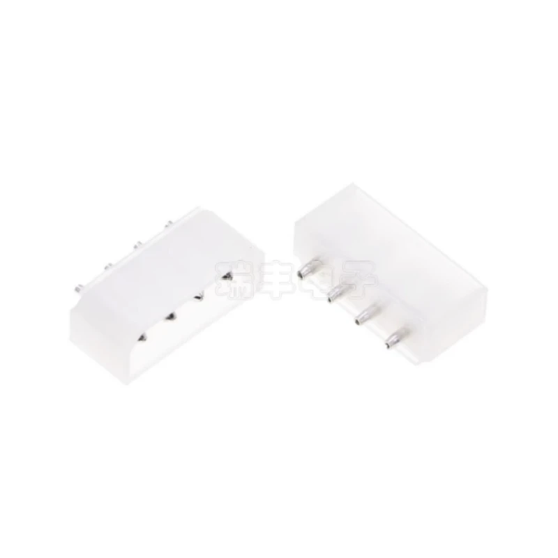 10PCS 5.08mm Molex White Big 4p 4d Female Socket Straight Hollow Needle for Pc Computer Atx Ide Power Connector