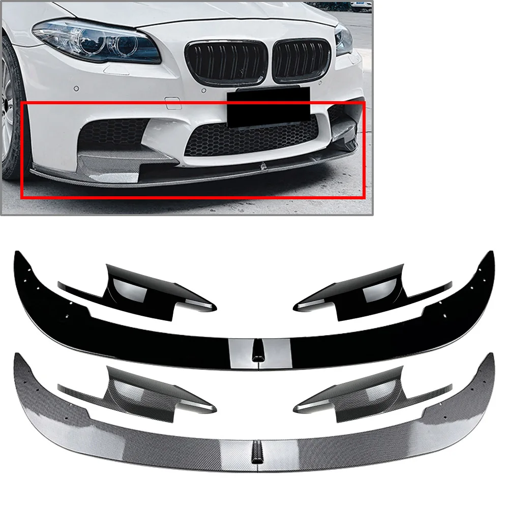 

Car Front Bumper Lip Spoiler Trim Side Corner Splitter 4Pcs/Set For BMW 5 Series F10 F11 M5 2011 2012 2013 2014 2015 2016 2017