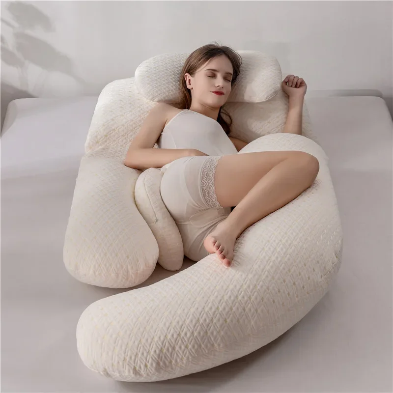 Almohadas de maternidad para dormir de lado de la cintura, almohada de sujeción para embarazadas con abrazadera para el vientre, almohada de