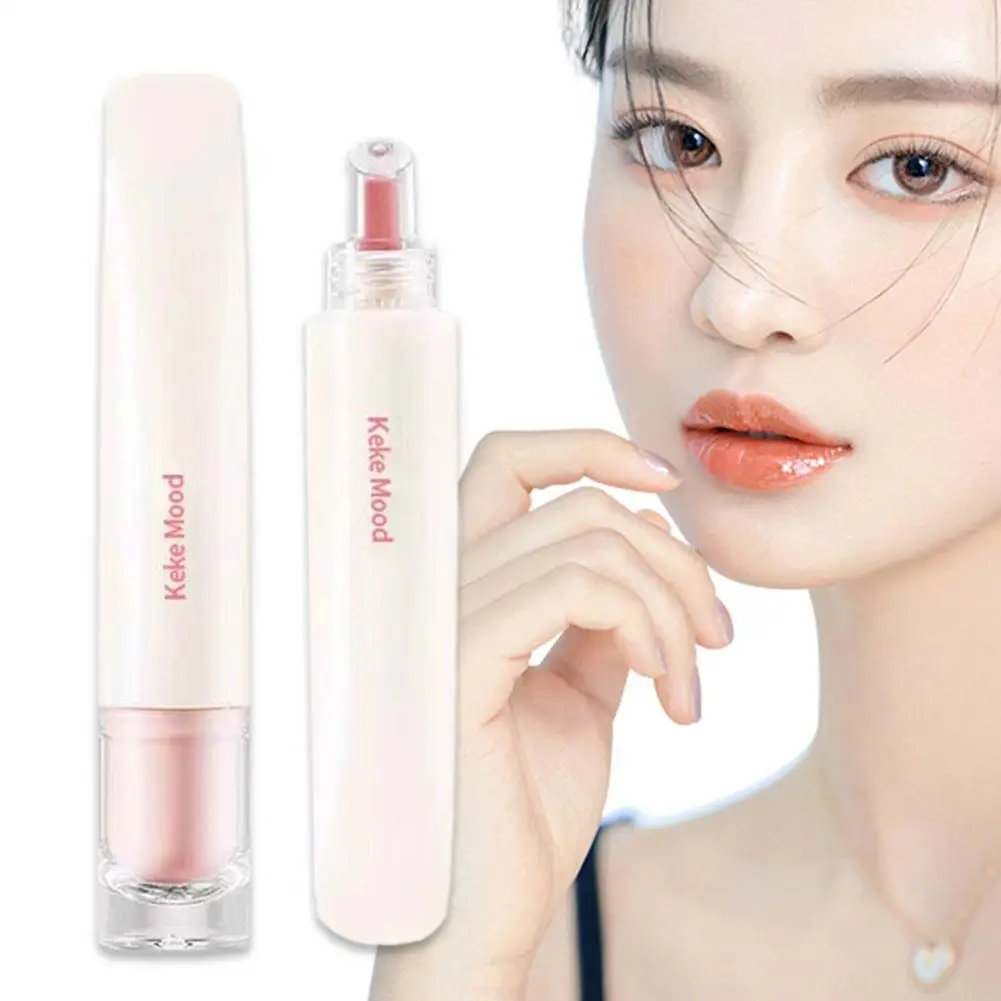 ลิปกลอสลิปบาล์มสีพีช4สีใสน้ำแข็งใสลิปสติกเจลลี่ I3p0ลิปสติกเพื่อการดูแลซ่อมแซมเครื่องสำอางป้องกันการแตกร้าว