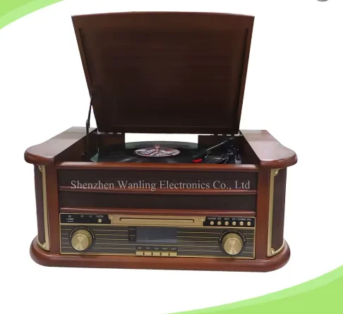 High repurchase rate retro antique solid wood phonograph turntable player, with an ancient-style appearance