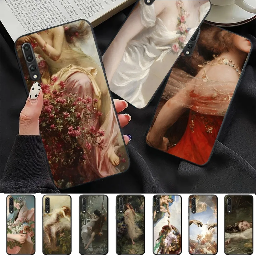 Renaissance Art Painting Pattern Phone Case For Huawei P 8 9 10 20 30 40 50 Pro Lite Psmart Honor 10 Lite 70 Mate 20lite