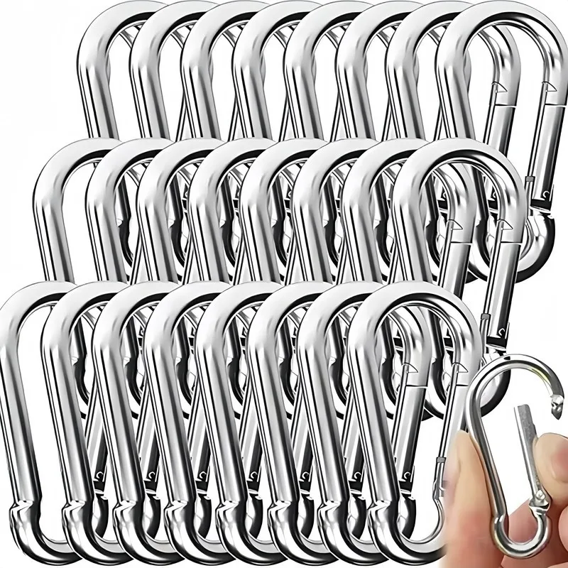 15 pcs M7 Outdoor Climbing Clips, Compact Portable Size and Spring Loaded Gate, ideal for Daily Carry Accessories