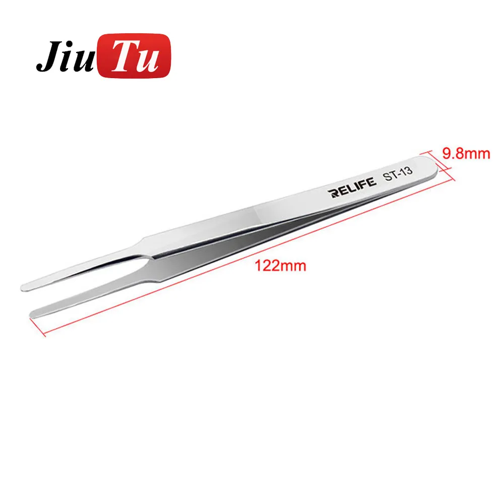 Precision Flat Tip Tweezers High hardness Durable Used In Cell Phone Battery Mobile Motherboard IC Repair