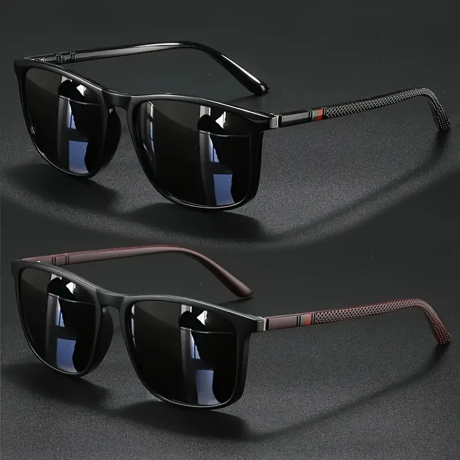 MJYIWANG 2PCS Retro Square Futuristic Sunglasses Unisex Suitable For Driving Vacation Outdoor Cycling and Other Year-Round Gifts image 2