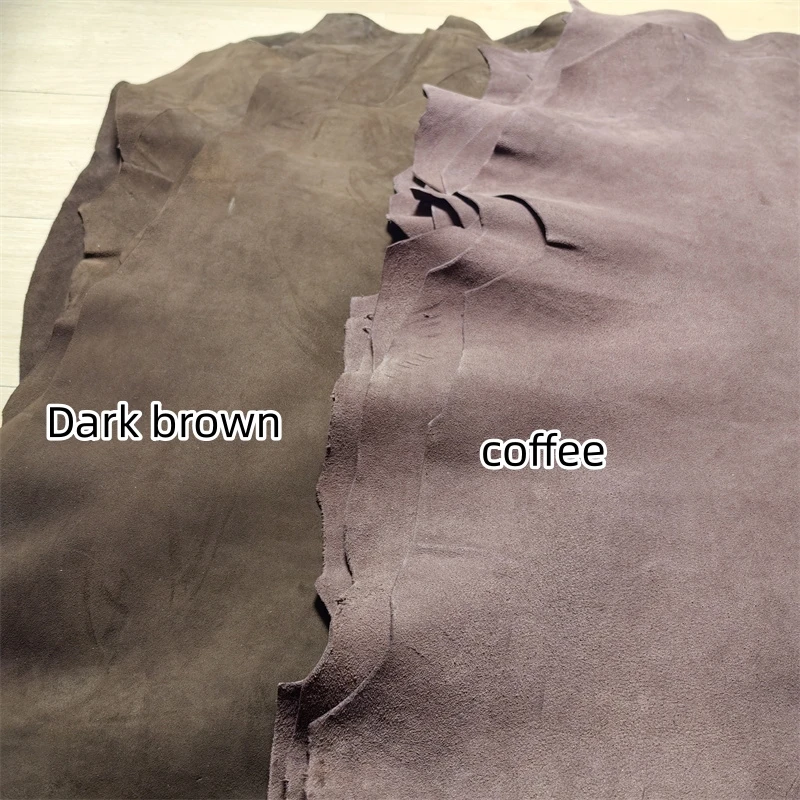 0.6/1mm Brown Suede Sheepskin. First Layer Leather. Real Leather Fabric. DIY For Shoe Interior. Whole Sheepskin