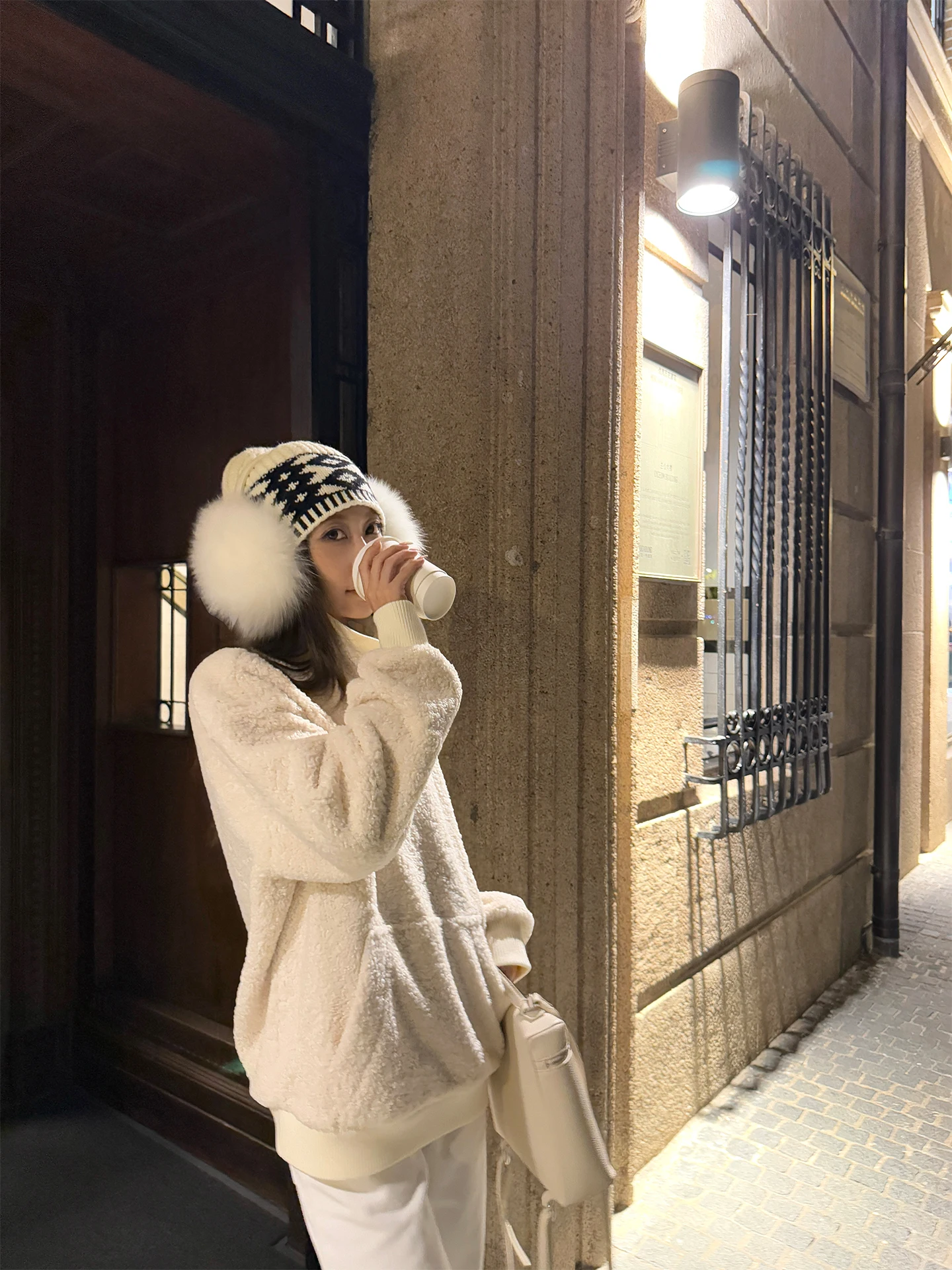 

Loose Casual Lamb Fur Sweatirt Jaet Women's Autumn Winter Korean Sle All-Match Hooded Pullover Top Stand Collar