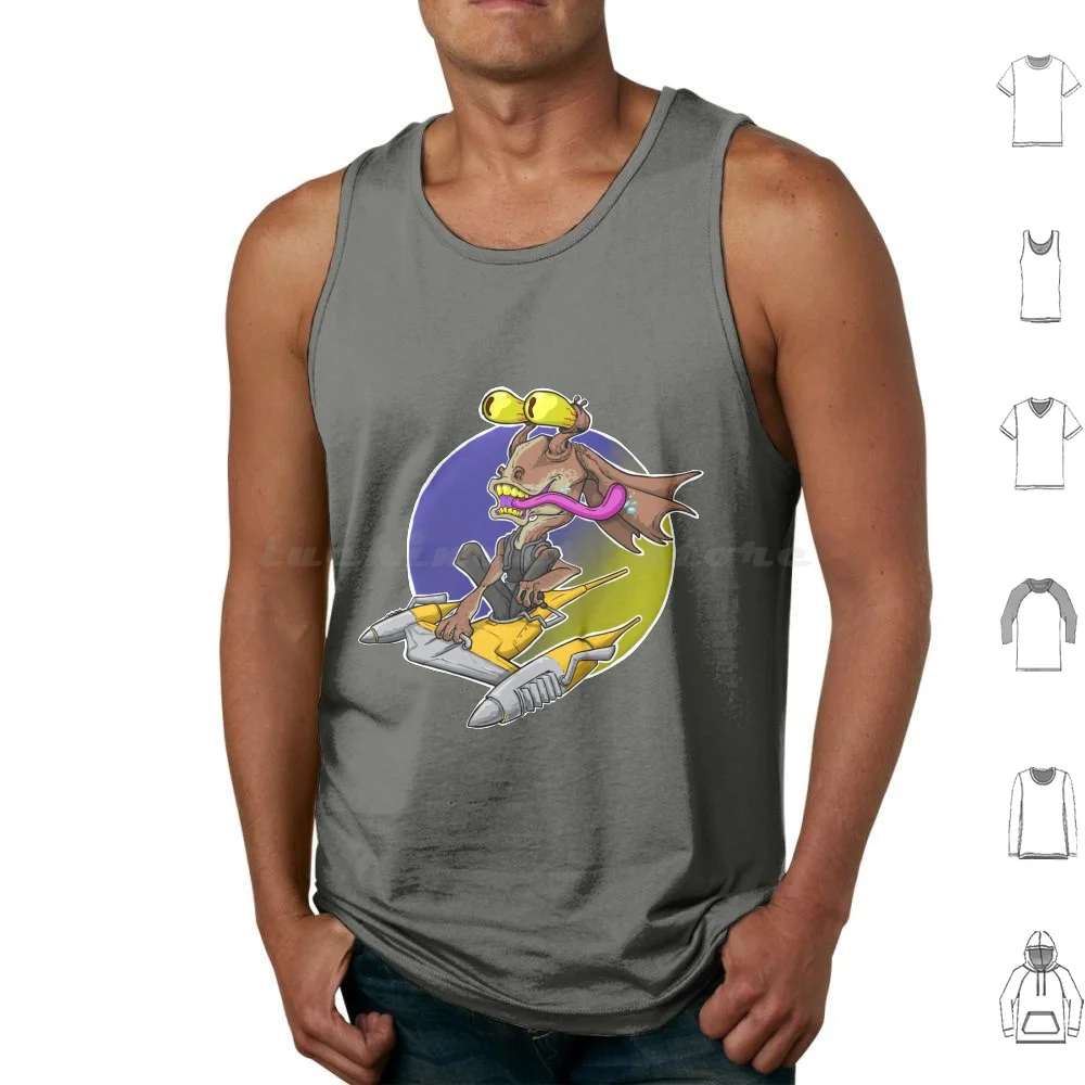 Jar Jar Finks Tank Tops Print Cotton Jar Fink Rat Ratfink Weird Fiction Scifi Classic Vintage Tongue Starfighter