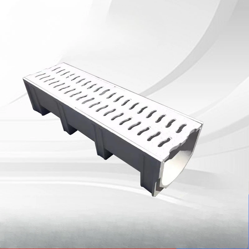 

Finished linear resin drain, molded kitchen back kitchen drain, slit U-shaped resin drain