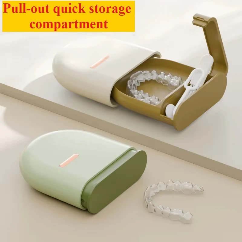 Braces Box Portable Mouth Guard Box Retainer Case Oral Cleaning False Teeth Denture Storage Box Teeth Aligner Braces Box New