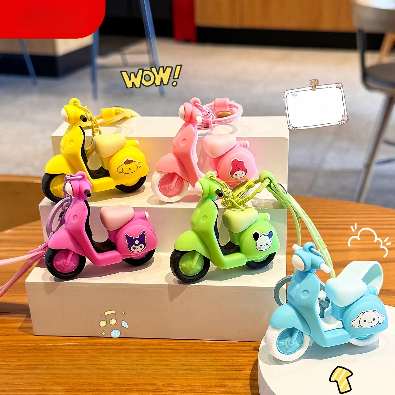

Miniso креативный брелок Sanrio для женщин, милый трехмерный автомобильный подвесной декор, изысканная подвесная сумка для школьников