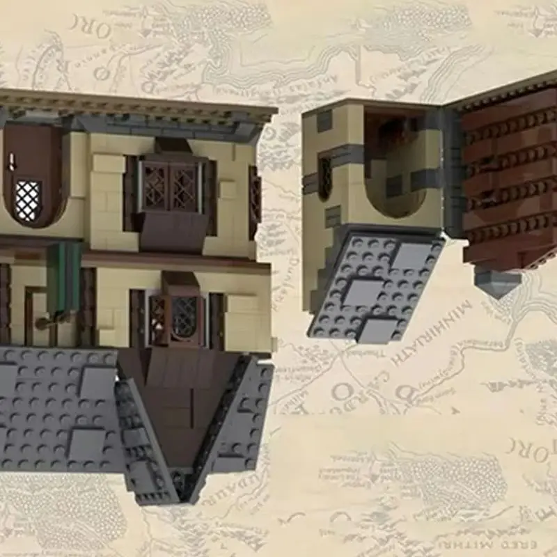 

Конструктор LEGO® The Prancing Pony Inn (сцена из фильма), модель MOC, креативная коллекция, игрушки для самостоятельной сборки, кирпичики для конструирования, рождественские подарки