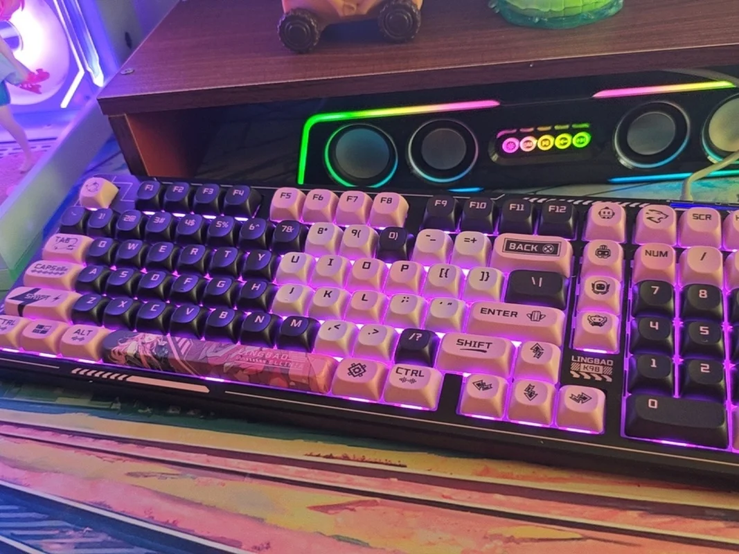 Lingbao K98 Wireless Mechanical Keyboard Tri Mode Connection Full Key Hot Plug Game E-Sports Keyboard Peripherals Halloween Gift