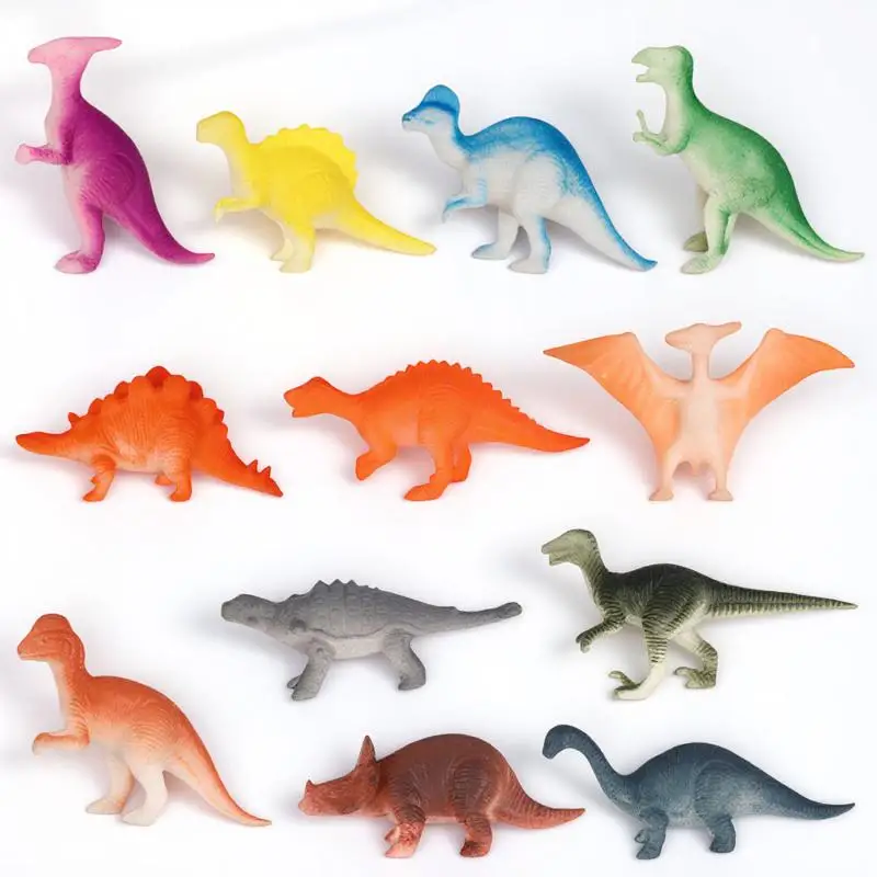 

12Pcs Dinosaur Set Realistic Colorful Mini Figures Educational Game Gifts for Kids Toddlers Imagination Development
