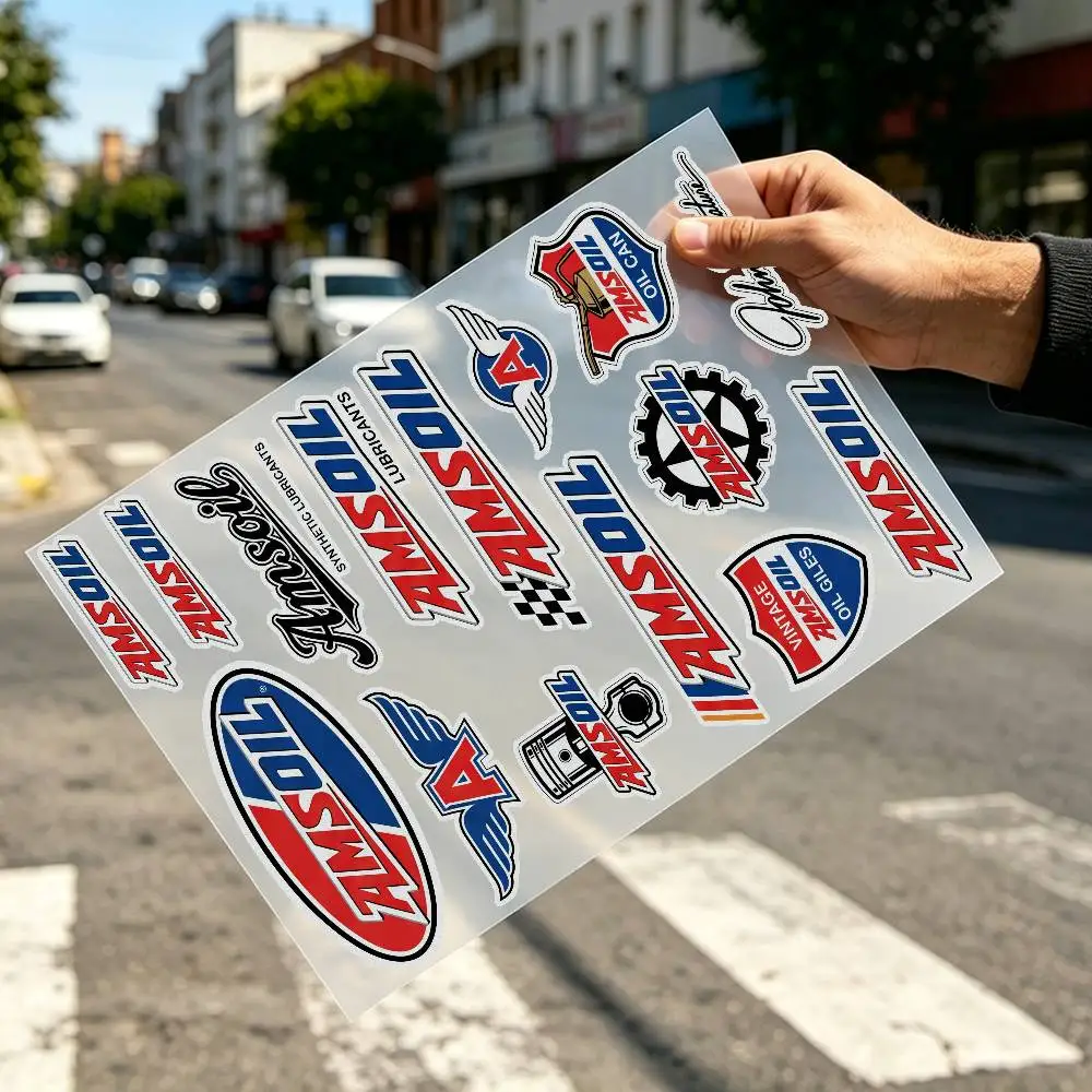 

For AMSOIL Motorcycle Reflective Decal Safety Sticker for Helmet Car Bike Durable Self-Adhesive Gift for Rider