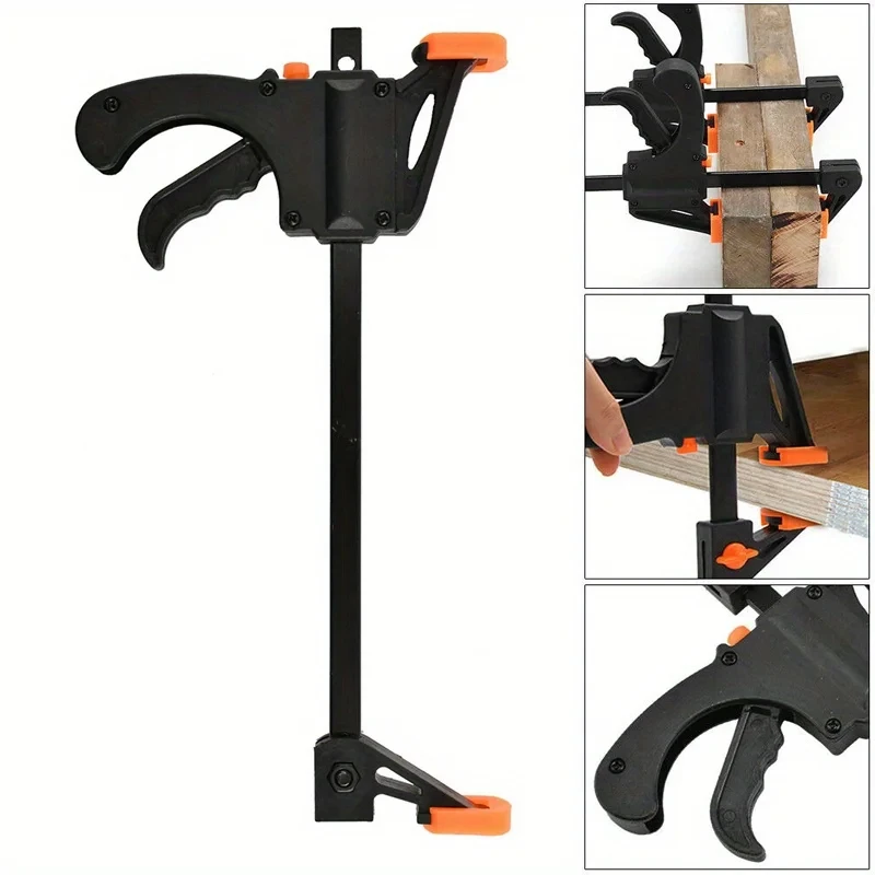 4' Woodworking Clamp 1/2Pcs Set Fixed Type Quick Ratchet Release Speed Extruded Nylon Work Bar Kit Spreader Gadgets DIY Portable image 3