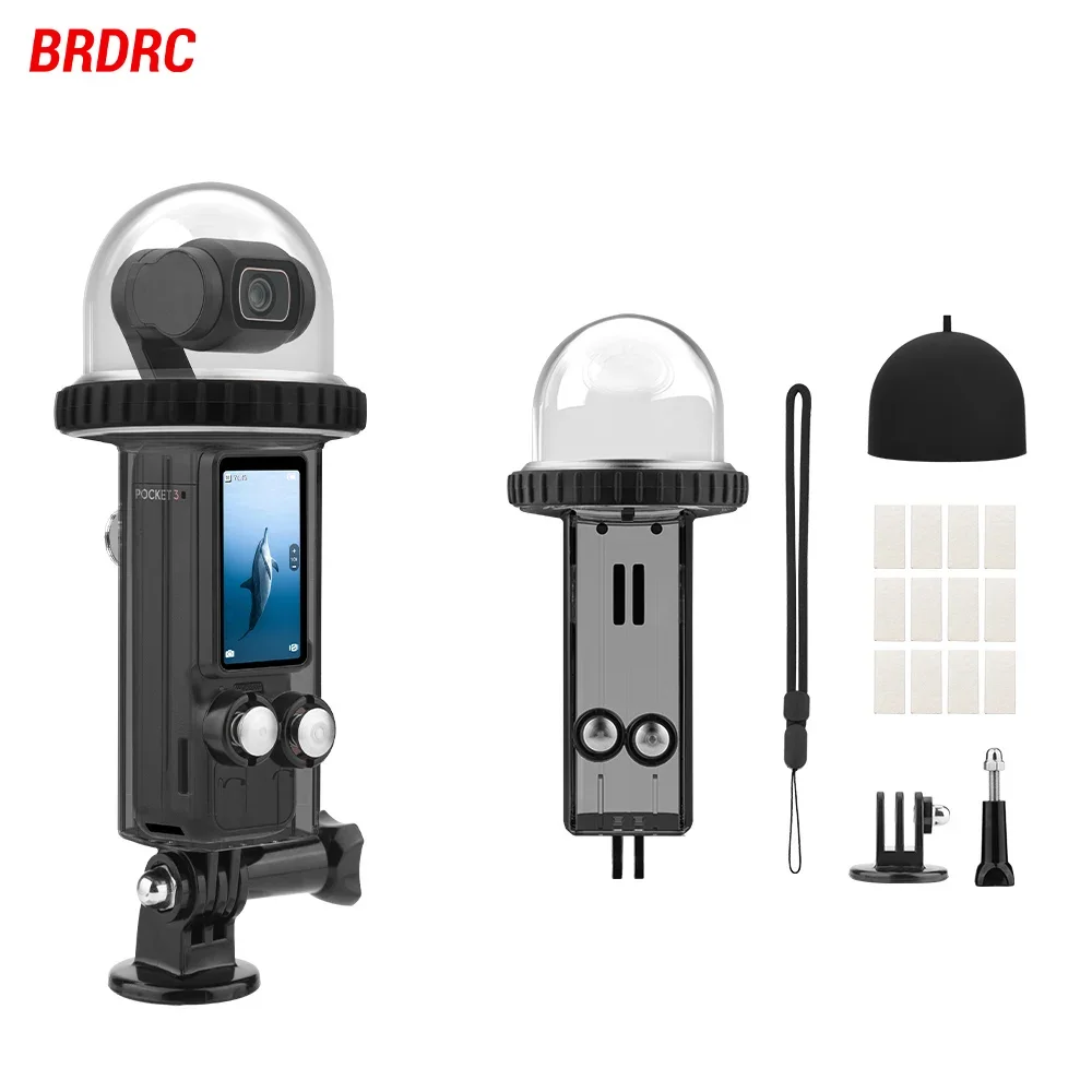 

BRDRC 45M Waterproof Case For DJI OSMO Pocket 3 Camera Diving Housing Protective Shell Underwater Diving With Buoyancy Rod