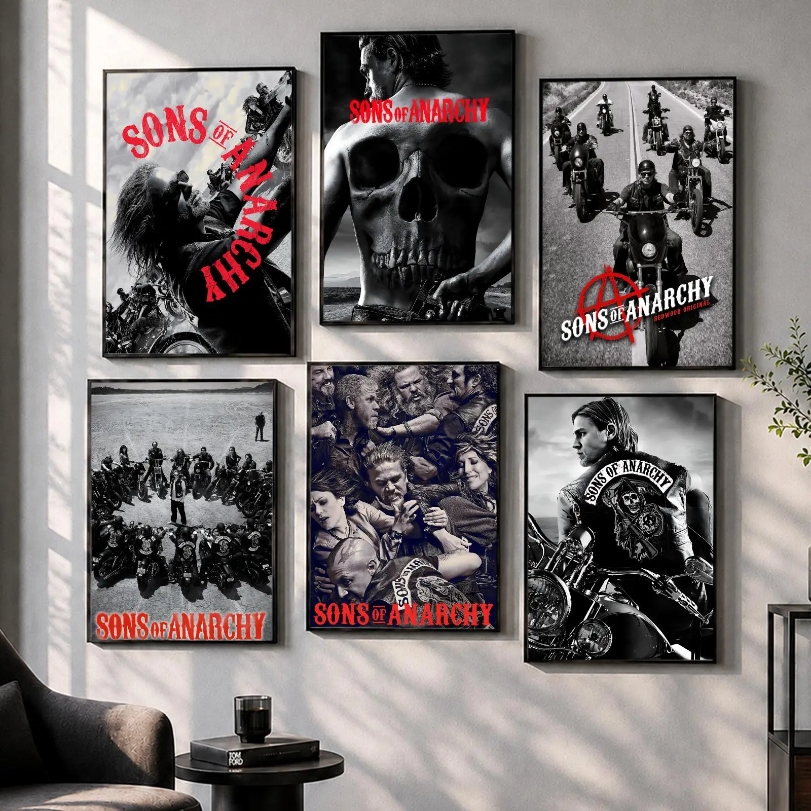 TV Show S-Sons of Anarchy Poster Decorative Wall Sticker Mural Photo Print for Bedroom Living Room Hallway Home Decor Gift