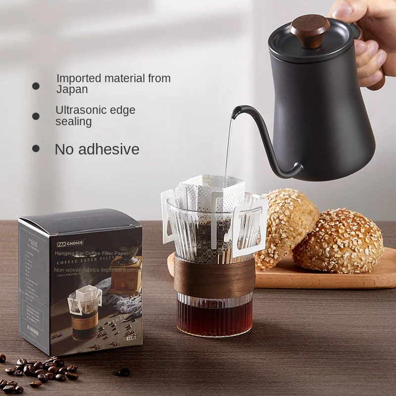 Japanese Hanging Ear Coffee Filter Bag Disposable Hand-brewed Coffee Filter Paper in Box Drip Coffee Inner Bag view 2