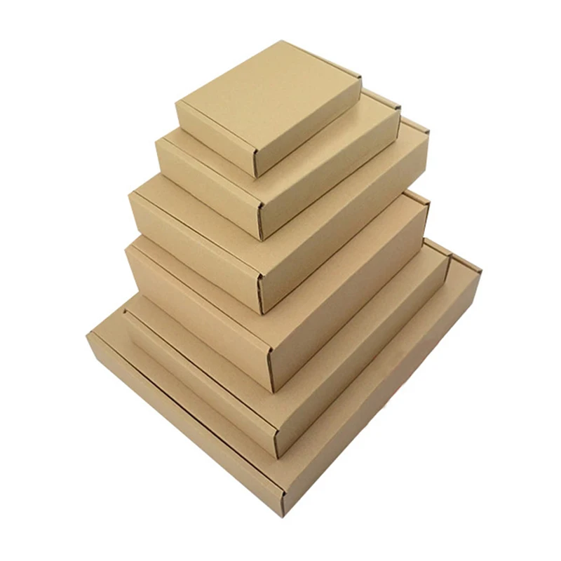 10Pcs/lot Corrugated Packing Box Kraft Paper Mailing Box Express Transportation Carton Box Postal Express Delivery Packaging