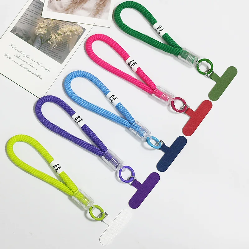 Cute Mobile Phone Lanyard Outdoor Universal Card Nylon Cord Clip Hang Anti-lost Fashion Strong Pendant Wrist Short Straps Band