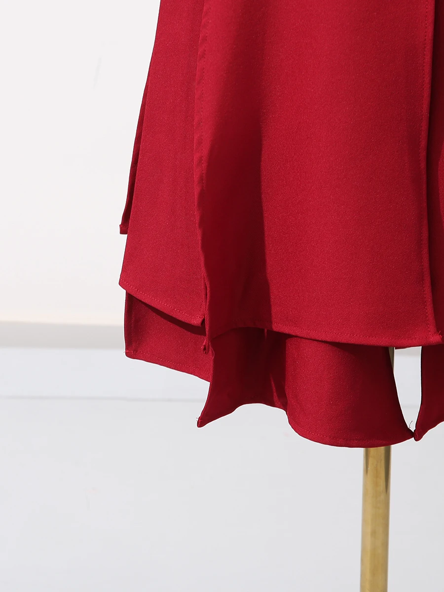 Romiss sólido emagrecimento dividir vestidos longos para mulheres pescoço quadrado manga longa cintura alta temperamento vestido moda feminina nova